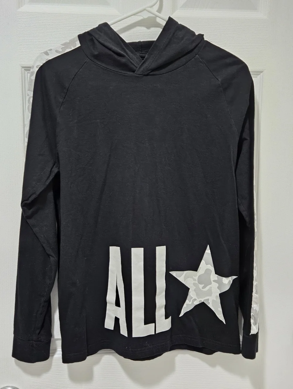 Converse Black Long Sleeved Tee with White Logo Print